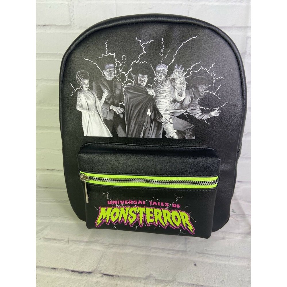 Universal Studios Monsters Monsterror Mini Backpack Bag Dracula Mummy Wolfman - Picture 2 of 11